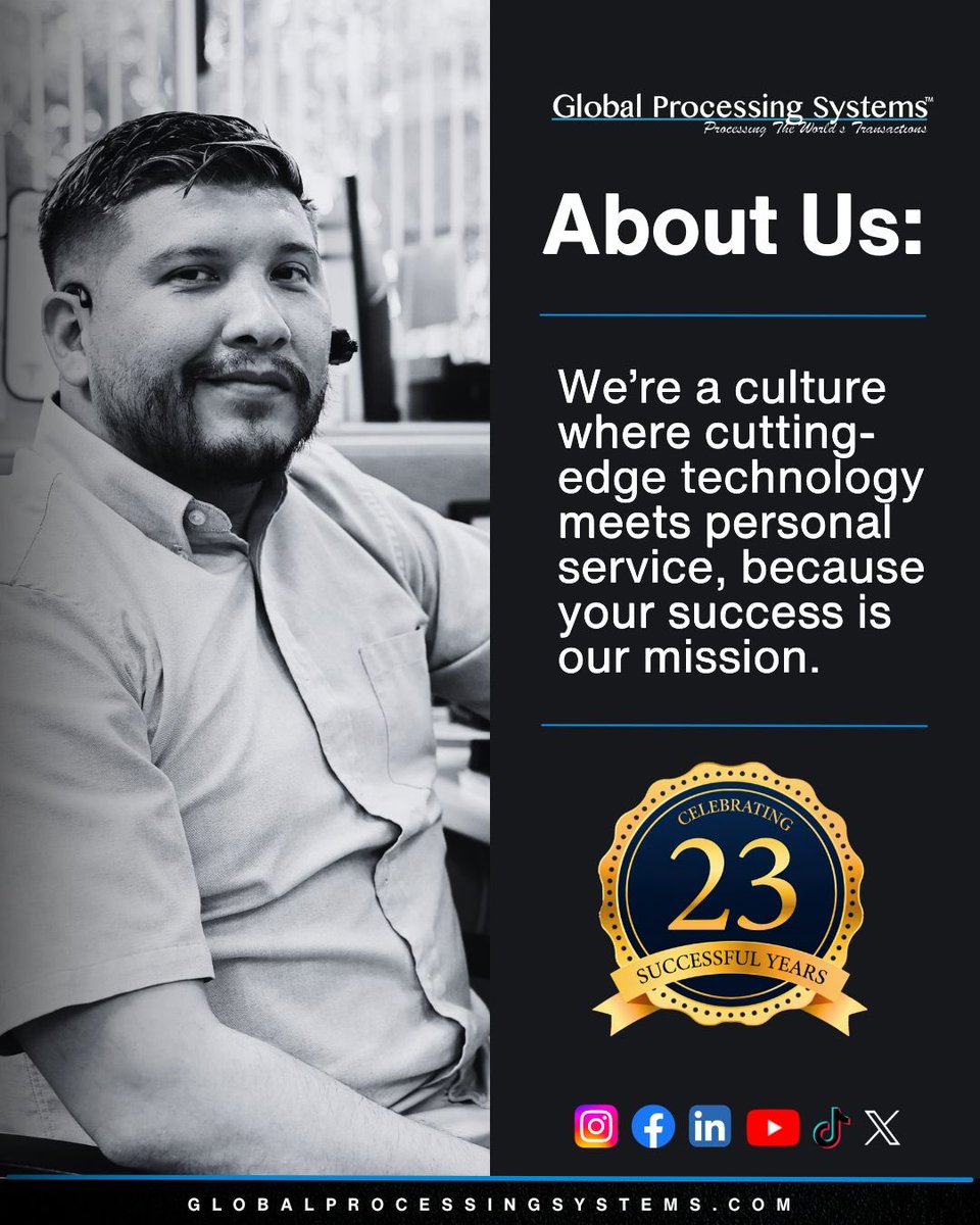 gprocessing's tweet photo. What does real support look like today? For over 23 years, Global Processing Systems has combined cutting edge technology with real personal service. Your success is our mission. 

Call +1 866 823 1960. https://t.co/kAQz0cs9oj