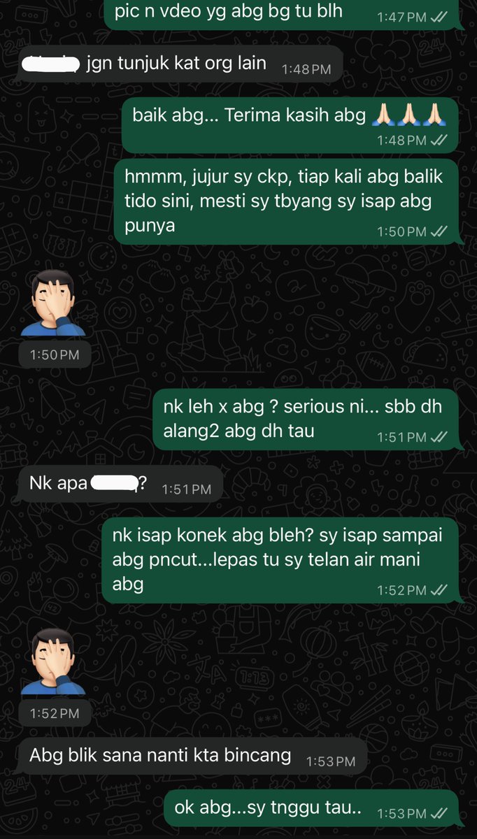jejakamalay4's tweet photo. (PART 2) GODA ABG IPAR SENDIRI !
"Mggigil aq ngaku yg aq cf abg ipar aq..nasib la dy ni jnis yg baik &amp; lurus skit. x tahan weh..tpksa ngaku sbb nk rasa dy..x sbar tgu dy balik sini, aq nk isap dy puas2..lau mnta dy jol0k, dy nk x ek?"

FULL &amp; MORE :
TEKAN LINKKK KAT BIO https://t.co/iwLykZ4CYS