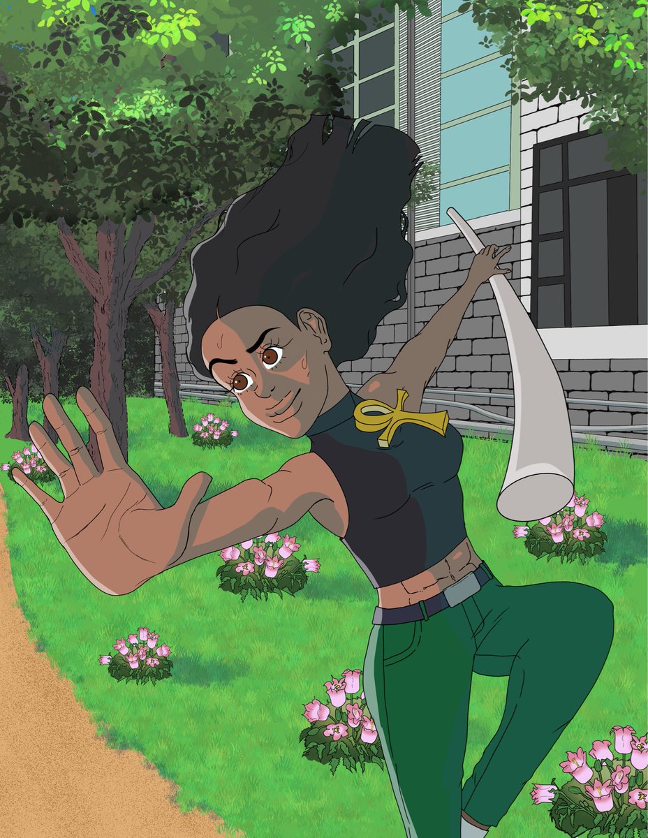 HeyItsTiffles's tweet photo. This is my main character Anaka! I am very proud of the background in this. All of the references for this drawing were taken by me even the flowers!
#lookingforwork #animeartists #digitalartist https://t.co/1yHdcVIsmo