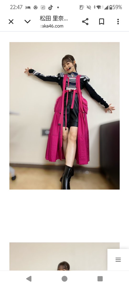 松田里奈ちゃん 衣装足出しがち問題 について 1枚衣装じゃないのが