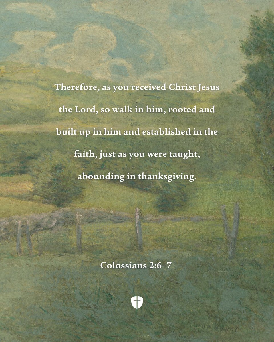 rtsorlando's tweet photo. The Christian life begins with receiving Christ, but it continues as we walk in him day by day. As we grow rooted and built up in the faith, our lives become marked by gratitude for his work in us. https://t.co/m9fE3kolVq