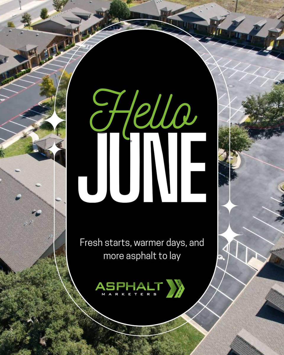asphaltmarketer's tweet photo. Hello June.

Summer projects are ramping up, schedules are filling up, and the season is officially underway.

Let’s make it a strong month.

Photo credit: Black Rock Industries
@blackrockpavingtx

🌐 https://t.co/RcRtOxondy
✉️ info@asphaltmarketers.com
📞 416-900-0988 https://t.co/1RWxbcOX9P