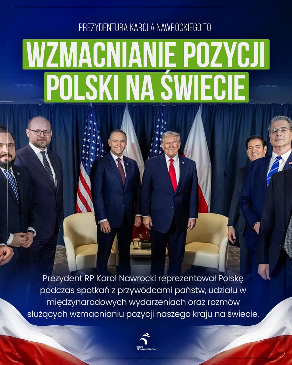 pisorgpl's tweet photo. 🇵🇱 Rok temu Polacy wybrali Karola Nawrockiego na Prezydenta RP. To był rok aktywnej obecności Polski na arenie międzynarodowej. Spotkania z przywódcami państw, rozmowy o bezpieczeństwie i wzmacnianie strategicznych relacji pokazały, że Polska może mówić własnym głosem i skutecznie dbać o swoje interesy.
👉 Udostępnij!