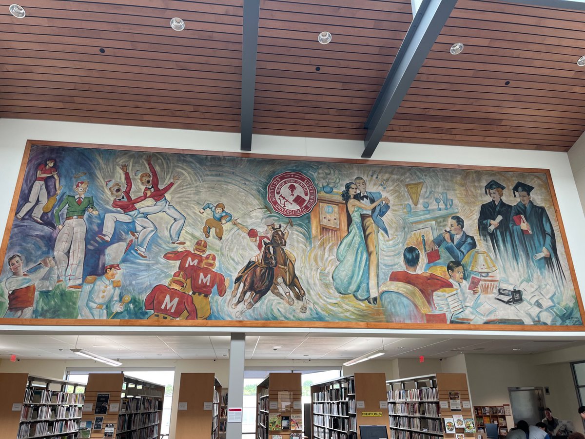 CaseySpinks's tweet photo. Beautiful murals at the Oxford public library https://t.co/Vr2LI2zhDC