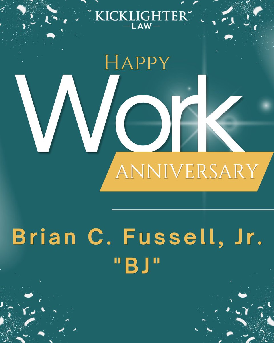 CMKicklighterJr's tweet photo. We’re proud to celebrate Brian C. Fussell, Jr., Associate Attorney at Kicklighter Law. His dedication to helping clients navigate challenging situations and his commitment to delivering thoughtful, effective representation are qualities we truly value. https://t.co/cAeXRltxll