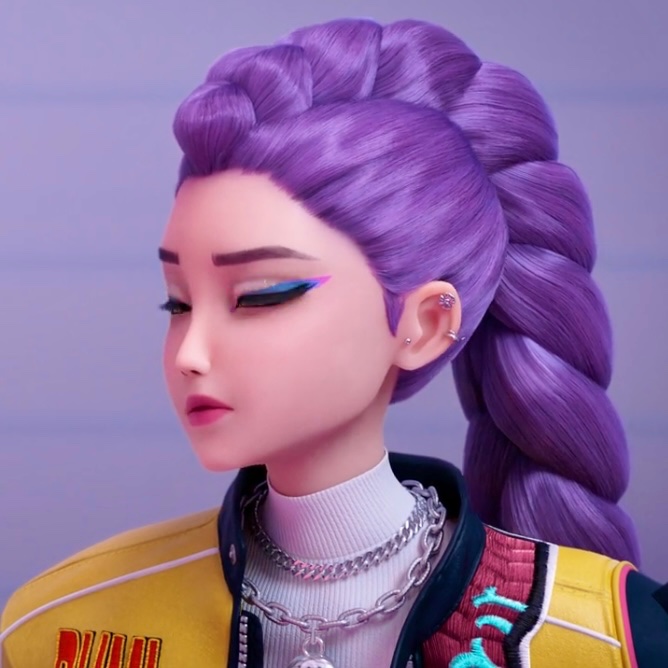 rumiswife's tweet photo. Rumi’s iconic bi eyeliner for Pride Month! I love the way it looks on her eyelids! 🩷💜💙 https://t.co/pBfHr7HxZ6