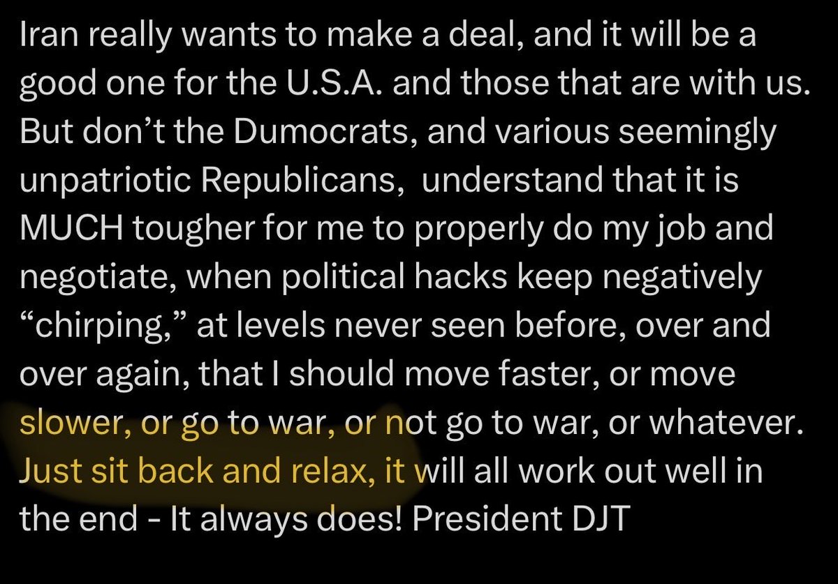 GoodPoliticGuy's tweet photo. Trump earlier today: “Just sit back and relax, it will all work out well”! https://t.co/y7ysA9WCIq