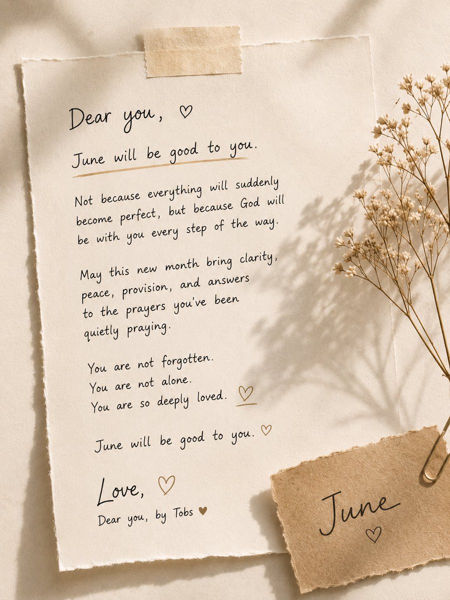 DearYoubyTobs's tweet photo. Dear you, this and more are my prayers for you this new month!

#happynewmonth #june #DearYouByTobs #FaithJourney #HealingWords #Becoming https://t.co/M905iqaxsU