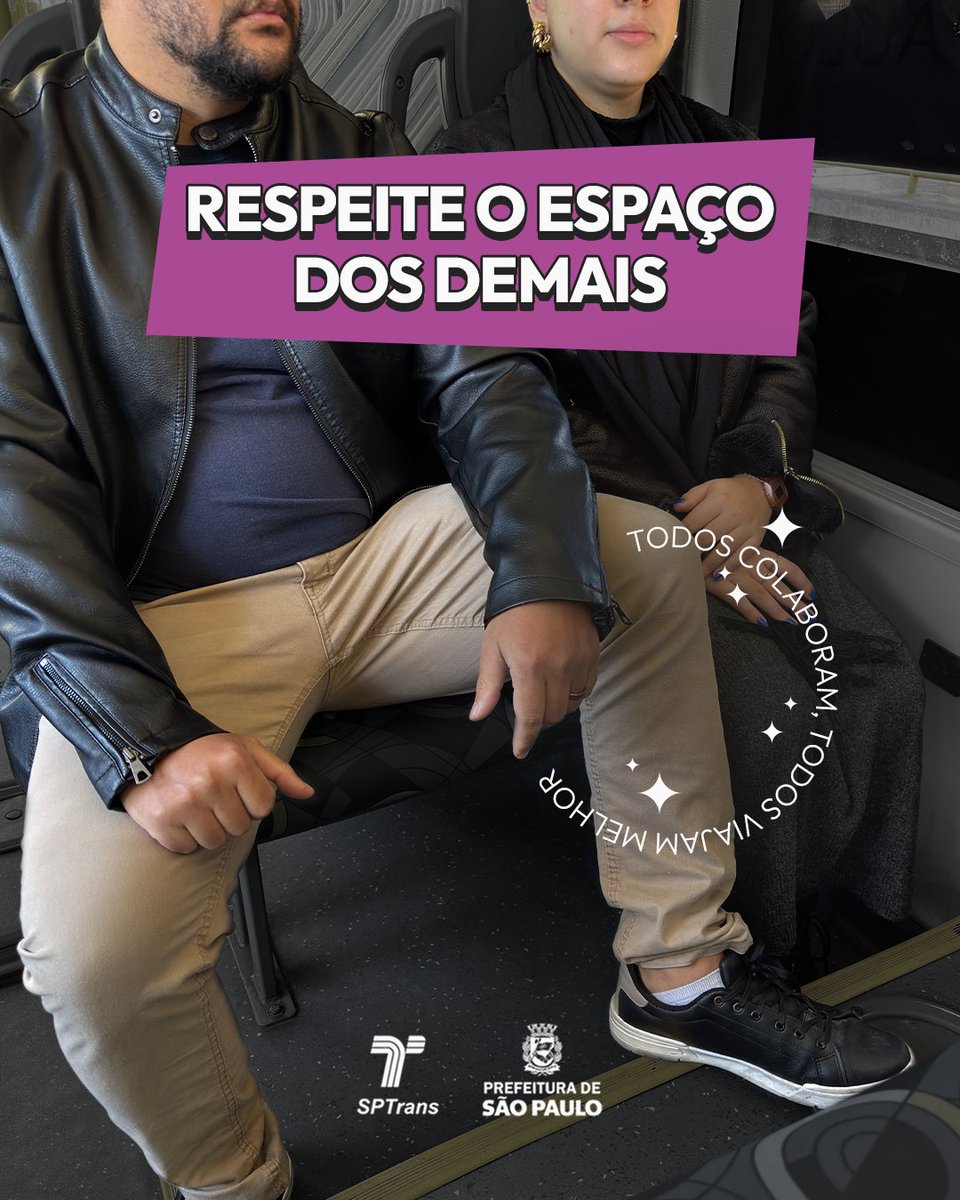 sptrans's tweet photo. Respeite o espaço dos demais. Quando todos colaboram, todos viajam melhor! ❤️😉 https://t.co/Dgvt5rThU8
