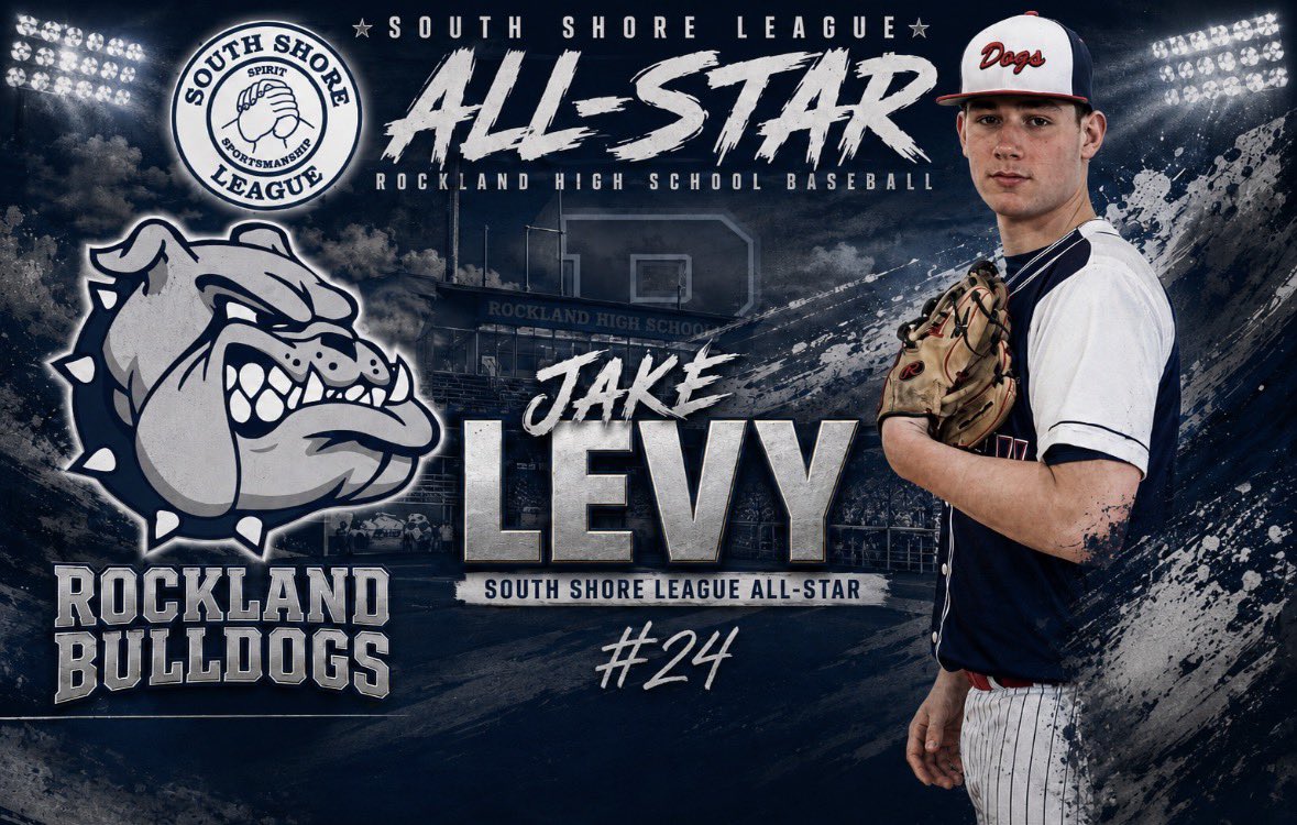 Rocklanddogs's tweet photo. Congratulations to our Baseball South Shore League All-Stars: Jake Levy, Hayden Hatch, and Cooper Larouco! The baseball team will be back in action in the Round of 16 later this week! https://t.co/6SMFVnM8cA