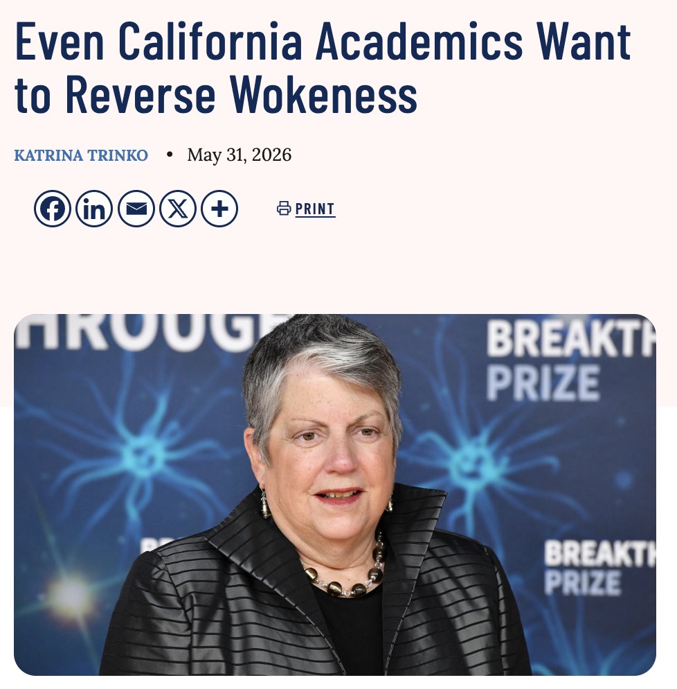 KatrinaTrinko's tweet photo. 1 in 12 college students at University of California San Diego can't do *middle school math*.

Over 900 UC professors are so fed up with students' skills that they are calling for the return of the SATs and ACTs in admissions--despite these tests being decried as "racist" when California stopped requiring them in 2020.

Apparently, even California academics have hit their breaking point.

https://t.co/ebsokim82v
