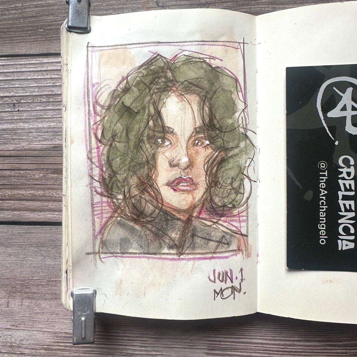 TheArchangelo's tweet photo. Day 152 of 365 

#TheArchangelo #archangelocrelencia #photonnmo #photon_nmo #dailysketch #sketchbook #minisketchbook #draweveryday #ded2026 #penandink  #dailysketch #watercolor https://t.co/0WktgTZ4HX