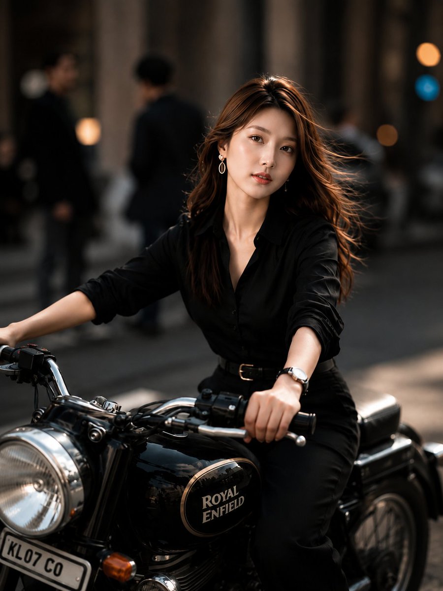 Urban Street Motorcycle Portrait