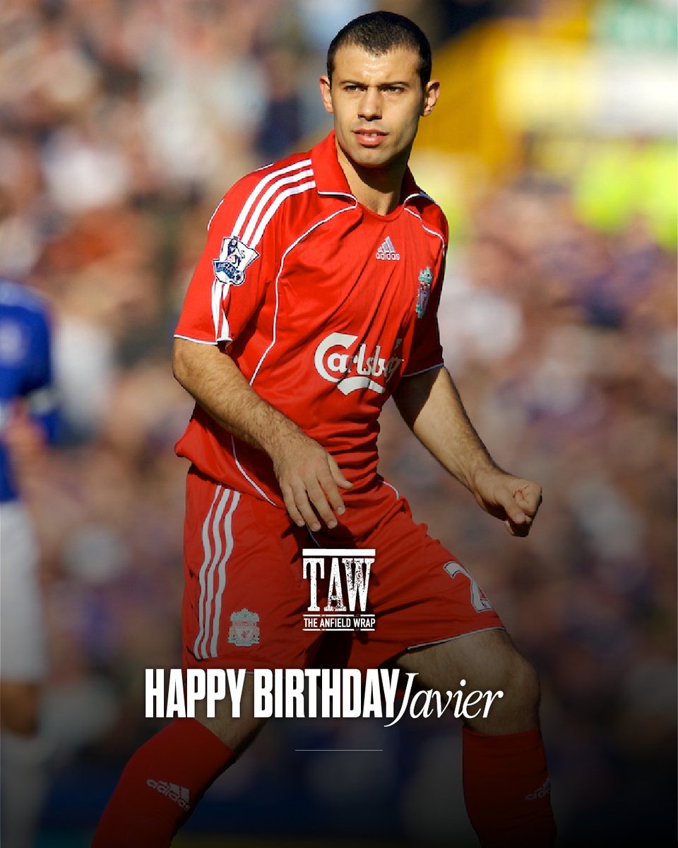 TheAnfieldWrap's tweet photo. Happy Birthday, Javier Mascherano 🇦🇷 https://t.co/h1GVsLamrp