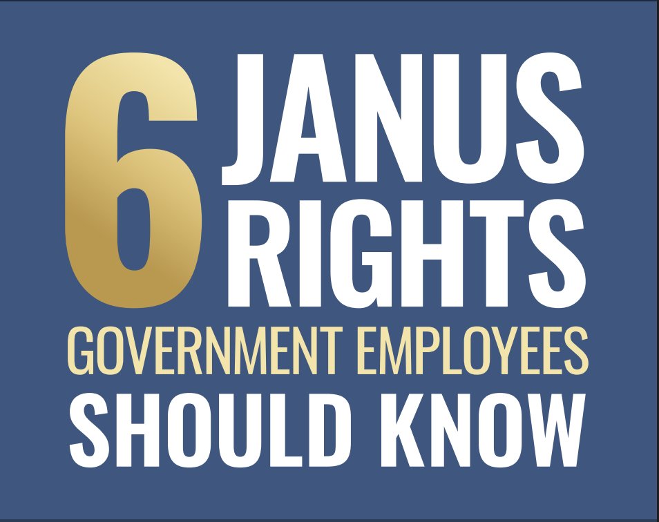 LJCenter's tweet photo. Government employees don't have to join a union or pay fees. You have options. Know your @MarkJanusLJC Rights: https://t.co/W9jcd9pNFI https://t.co/p2GH6TPNij