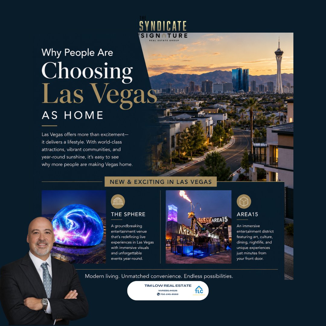 TLowRealEstate's tweet photo. More people are choosing Las Vegas as home for the lifestyle, convenience, and growing communities. 

Thinking about making a move?

📞 Call Tim Low at (702) 245-8569 for expert guidance every step of the way!

#TimLowRealEstate #LasVegasLiving #LasVegasHomes #VegasRealEstate https://t.co/rle3wbA6aB