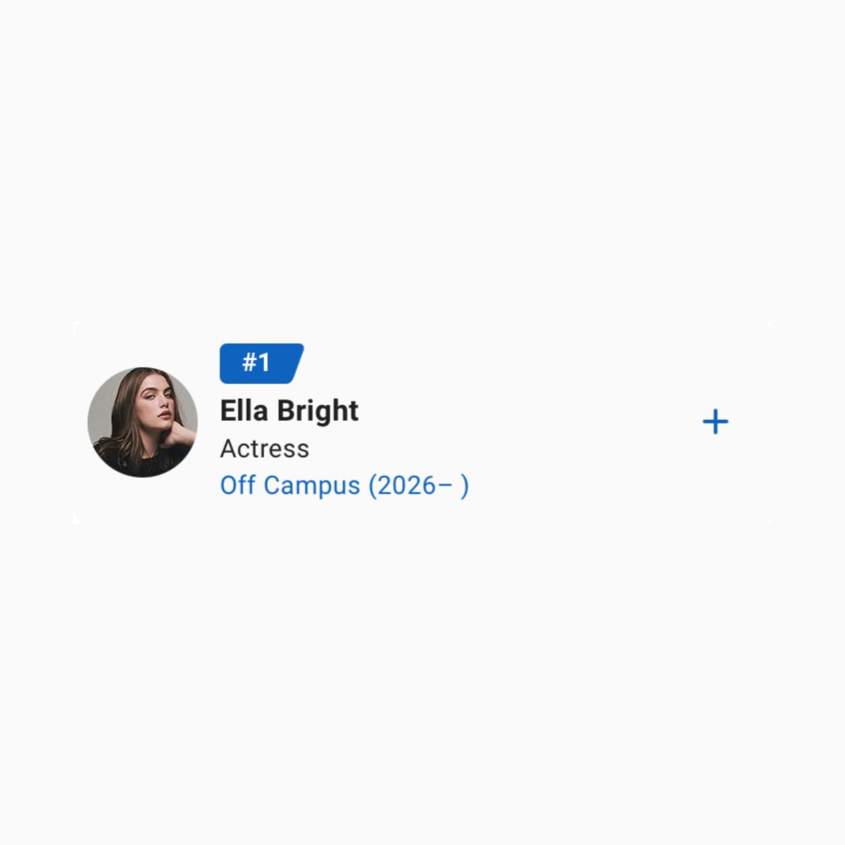 ellabupdates's tweet photo. Ella Bright is IMDb’s most popular celebrity for the second week in a row. https://t.co/xT7vH4mKdY