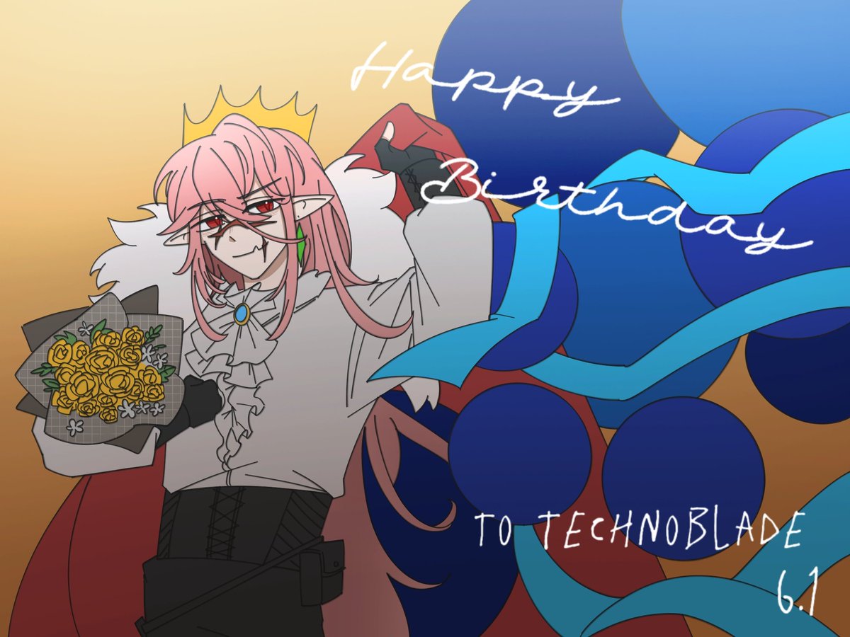 Qpray29619's tweet photo. #technobladefanart #technoblade #technobladeneverdies 
！！儿童劫！！
Happy birthday king 👑🐷 https://t.co/gA4TMmeIGI