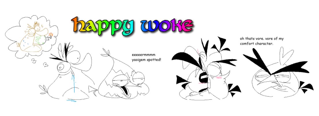 AmgryBurds's tweet photo. happy woke month everybody https://t.co/Cs18yDtTuI