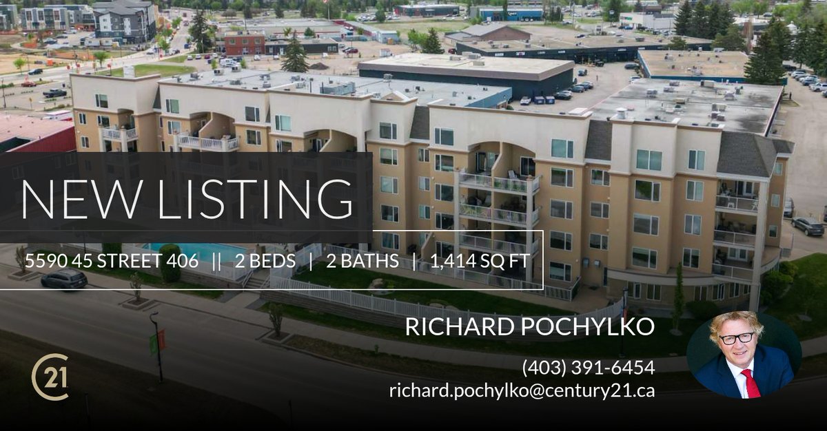 C21realtyguy's tweet photo. 📍 New Listing 📍 Take a look at this fantastic new property that just hit the market located at 5590 45 Street 406 in Red Deer. Reach out here or at (403) 391-6454 for more information

"The Straight Goods" https://t.co/eHN3KBm9AO https://t.co/9ZspyFQimx
