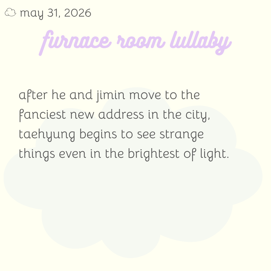 bedtimebangtan's tweet photo. 05/31

sunday's fic is furnace room lullaby by fringecity/@fringe_city - read it here: https://t.co/k9dRbVqnWl

remember to check those tags before reading and leave a kudos/comment to show your love 💜 https://t.co/8daF7HDTfc