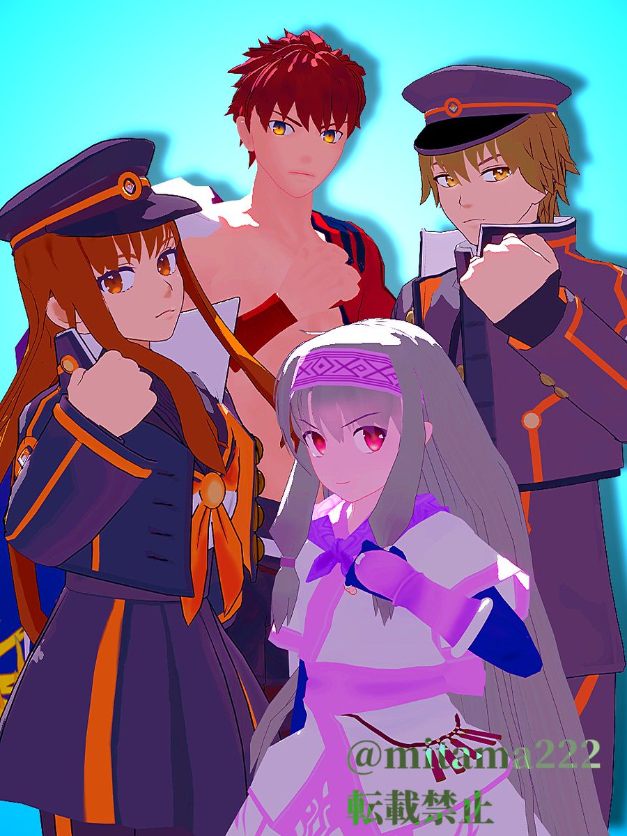 mitama222's tweet photo. マスター鯖のKI☆ZU☆NA
(岸波モデル作ったらやりたかったこと)

モデル：六月一様 https://t.co/eOYiZih5DY
