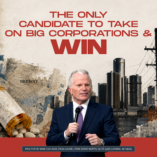 Mike_Cox's tweet photo. For years, politicians have talked about taking on powerful interests making life more expensive for Michigan families. I actually did it.

As Attorney General, I went after Big Pharma, Big Insurance, Big Utilities, and recovered hundreds of millions of dollars for taxpayers and consumers. When corporations tried to put profits ahead of Michigan families, I took them to court and won.

Now the same interests are back, and Michiganders are paying the price through higher utility bills, higher prescription drug costs, and a higher cost of living.

As Governor, I'll keep doing what I've always done: fight for the people of Michigan and take on anyone trying to rip them off.