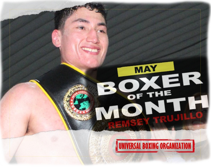 UBOboxing's tweet photo. 🥇🏆 May 2026 UBO Boxer Of The Month: Remsey Trujillo!     

-  Universal Boxing Organization™ (UBO) Inter-Continental Super Welterweight champion Remsey Trujillo is the UBO Boxer of The Month for May, 2026...

Read More: 👉 https://t.co/LCCQyrxnKE

#UBO #boxing #boxeo #boxe https://t.co/xnepBhpOAq