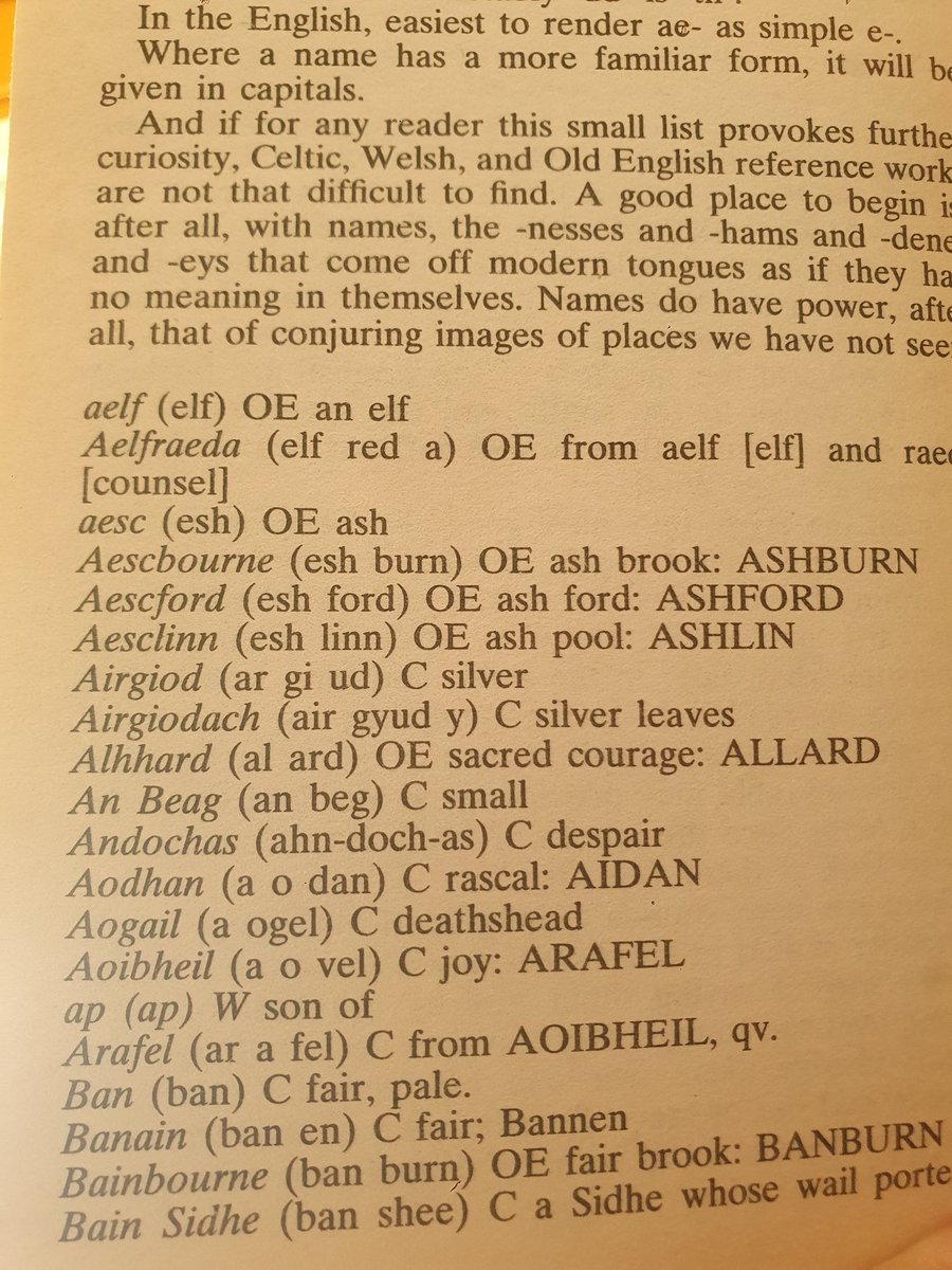 bushghost's tweet photo. @TheSoulGrinder >fuathas is the word for hate, spite and water-dwelling in Gaelic

'The Dreaming Tree' by Cherryh has a glossary of celtic / welsh names and concepts. Already atmospheric, as a fantasy novel alone, the glossary might be interesting in terms of creatures / vocabulary. https://t.co/jkXutOOcJ1
