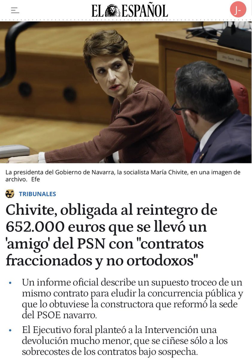 javiergar_'s tweet photo. La misma empresa que reformó la sede del PSN.

El troceo en las obras de Sendaviva deja claro los intereses que el gobierno, y en especial el PSOE, tenía por esta empresa.

Veremos hasta donde llega la vergüenza de la señora Chivite… preside un gobierno saturado de corrupción. https://t.co/Sg6AdENz1i
