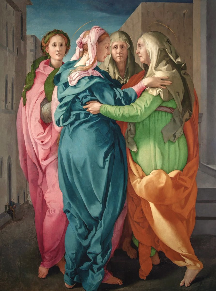 RomanAnglican's tweet photo. In Jacopo Pontormo’s magnificent Mannerist Visitation, these three moments merge into a single, emotionally charged scene, moving from recognition to revelation and finally to praise. https://t.co/fD6bB11kpO