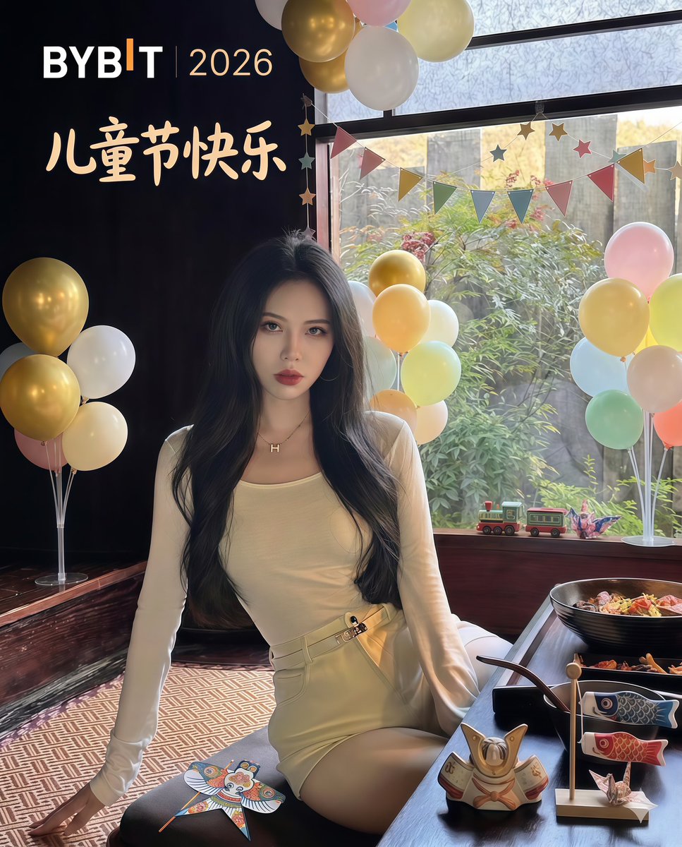 ElliaBybit's tweet photo. 没过520和521，过个儿童节不过分吧？

祝大家永远保持童心和创造力🫶🏼

你们晚上吃什么？我要去次fo锅！

#Bybit https://t.co/XppPN3QDlh