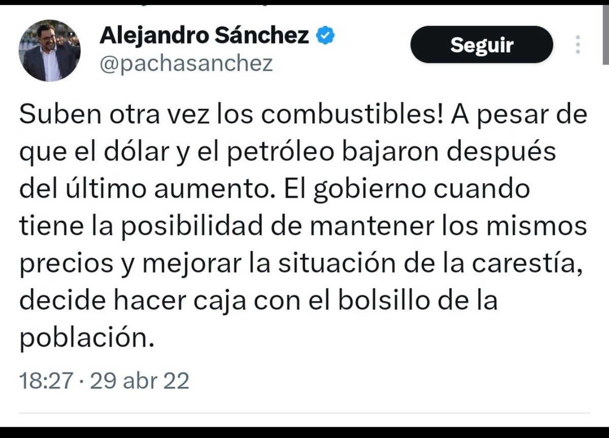 258JCR's tweet photo. Te acordás cuando estabas del lado del pueblo que soporta la carestía  y te rebelabas contra un gobierno que hacía caja con el bolsillo de la gente, @pachasanchez ? https://t.co/qXIPFFlQOU