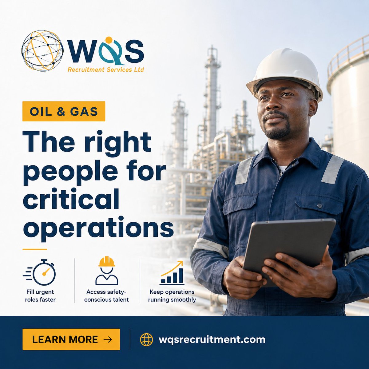 ServicesWqs's tweet photo. Critical operations need the right people behind them. We help oil and gas businesses find reliable, safety-conscious talent to keep work running smoothly.

Learn more: https://t.co/HJJBYuRqVD https://t.co/cuTelPN7By