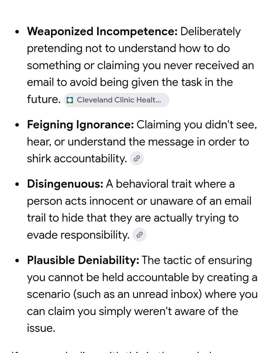 CompassnInCare's tweet photo. Apparently the calculating tactic of pretending you never recieved emails or correspondence is widely recognised and as such there is recommended advice for the situation, such as sending a copy to a separate individual. As one can claim not to have recieved this correspondence but two is incredible.
Apparently the tactics of denying recieving emails are most closely linked to US political scandals.