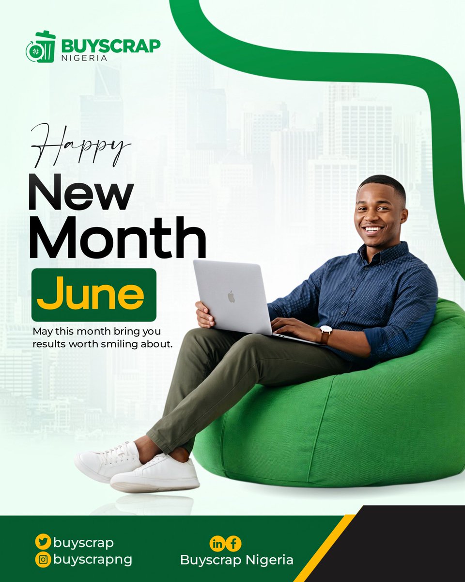 buyscrap's tweet photo. June is here! Halfway through the year, and wishing you calm days and big wins ahead. 

May this month bring warmth, kindness, and moments that truly matter.

#BuyScrapNigeria #HappyNewMonth #June https://t.co/SSYCIIdd7d