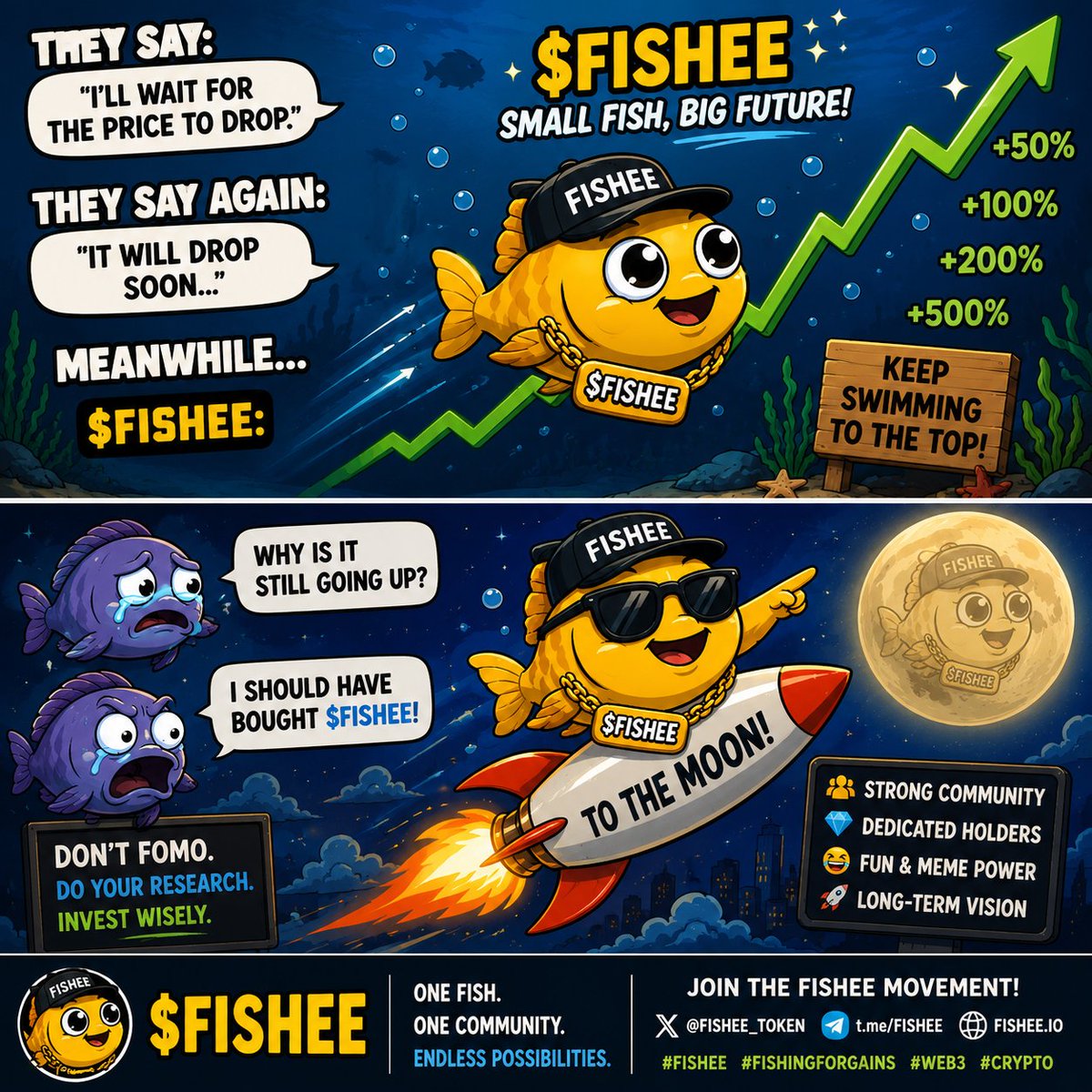 fiikaall's tweet photo. 🐟 $FISHEE is making waves! 🌊
While others chase trends, we're building momentum. Strong community, growing ecosystem, and a future full of opportunities.
Don't miss the next big catch! 🚀
#FISHEE #Crypto #Memecoin #Web3 #FishToTheMoon
@FisheeFun https://t.co/GLOCVFutAS
