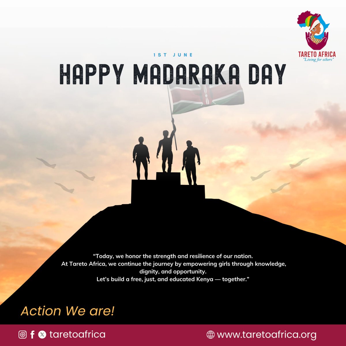 africa_tareto's tweet photo. π°πͺ Happy Madaraka Day!
Today we honor the courage and sacrifice that secured our freedom. As we celebrate, let us commit to building a united, just, and prosperous Kenya for generations to come.
#MadarakaDay #OneKenya #PamojaTujengeKenya π°πͺ https://t.co/HD2Ey96s1E