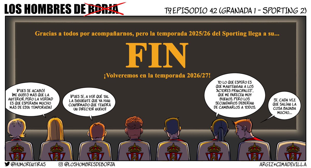 humorentiras's tweet photo. Como si fuera una serie de TV llegó el final de otra temporada del @RealSporting de @Orlegi_Sports. Las críticas coinciden:

- Mejora la anterior pero no fue gran cosa.
- Costó como una superproducción y se quedó en telefilm
- El casting de los protagonistas es muuuy desigual https://t.co/sAWXhTcnPI