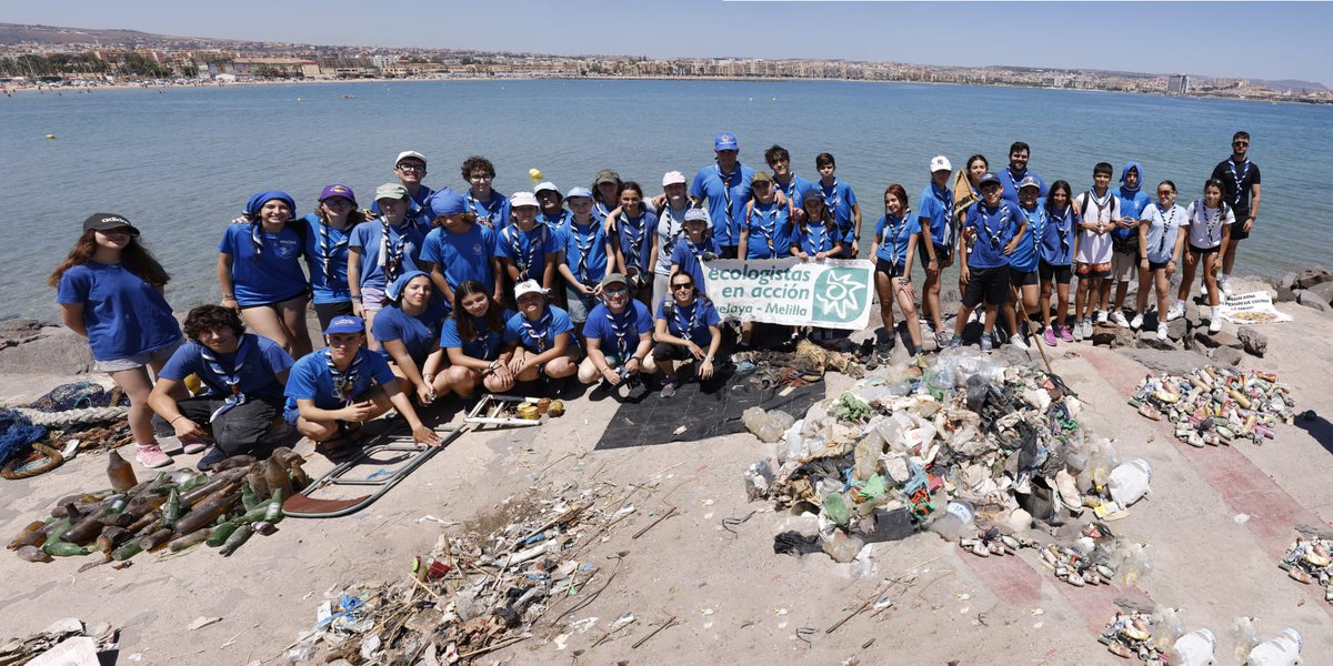 AsdeScout's tweet photo. El pasado sábado con motivo del #diadelmedioamniente el @584elcarmen participo con @GuelayaMelilla en la limpieza del Dique Sur de Melilla. El scout ama y protege la naturaleza. https://t.co/JpHNLhy9Ty