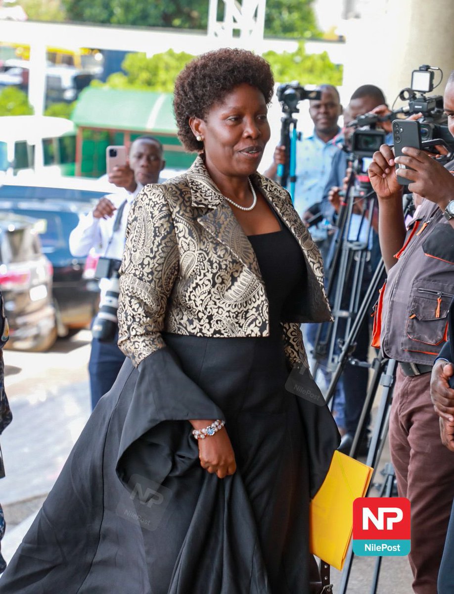 nbstv's tweet photo. PHOTOS: Hon. @JudithNabakoob1, Minister of Lands, Housing and Urban Development-designate, at Parliament for vetting by the Appointments Committee of Parliament. 

📸: @francis_isano 

#NBSUpdates https://t.co/YL8dW9OZum