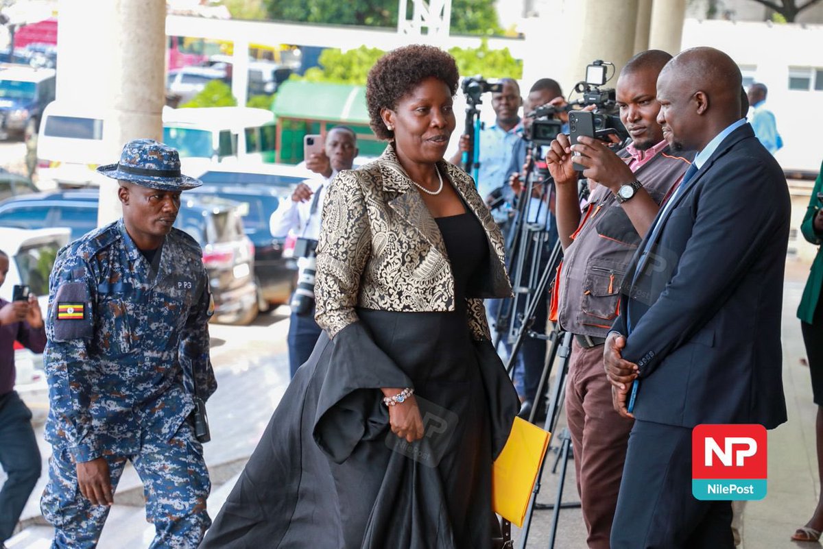 nbstv's tweet photo. PHOTOS: Hon. @JudithNabakoob1, Minister of Lands, Housing and Urban Development-designate, at Parliament for vetting by the Appointments Committee of Parliament. 

📸: @francis_isano 

#NBSUpdates https://t.co/YL8dW9OZum