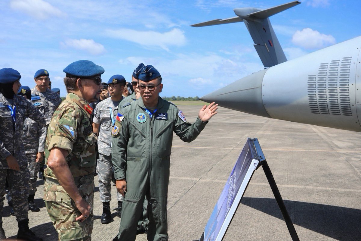 PhilAirForce's tweet photo. PAF NEWS | PAF JOINS ROYAL BRUNEI ARMED FORCES 65TH ANNIVERSARY CELEBRATION WITH AIRCRAFT STATIC DISPLAY
 See Original post: https://t.co/RIoygFLkMj 
#FocusPAF #GuardiansOfOurPreciousSkies #PAFYouCanTrust #OneAFPOnePhilippines #StrongAFPStrongPhilippines #AFPYouCanTrust https://t.co/Jt8U7a4H0B