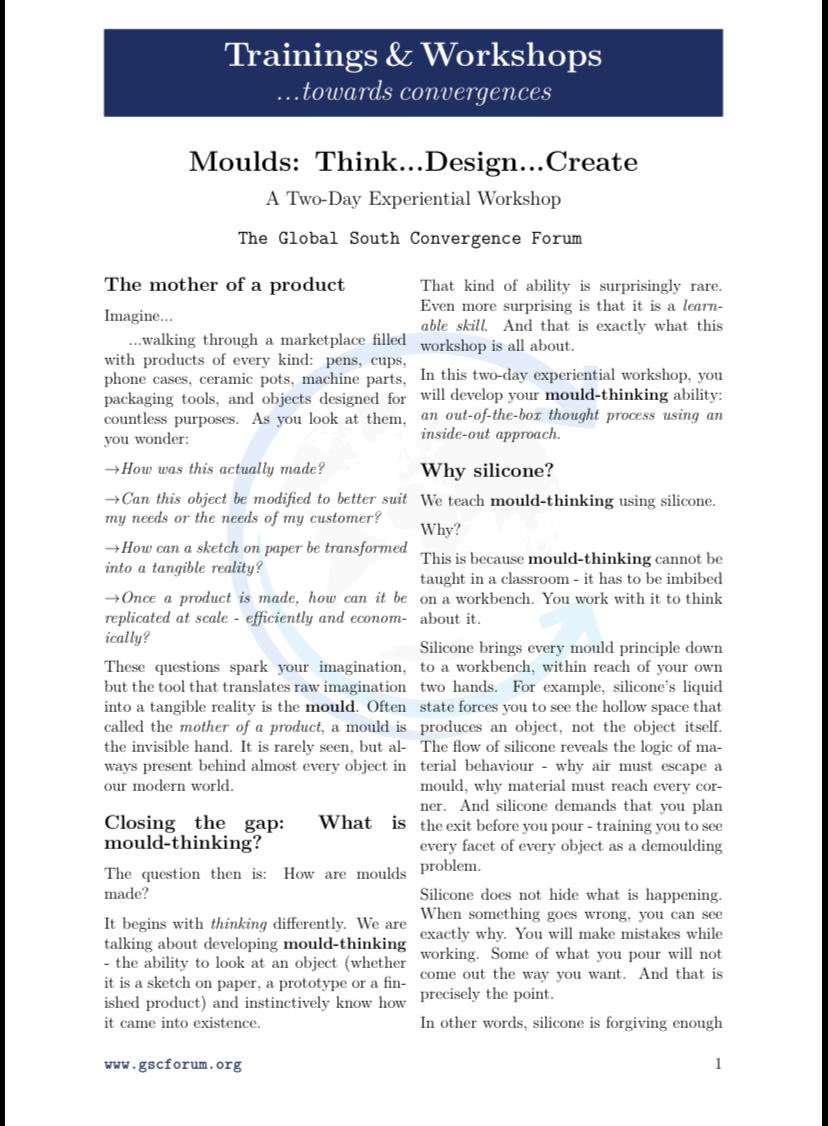 researchoutcome's tweet photo. We have curated a workshop on how to think, design and create moulds. Workshop details 👇🏾 https://t.co/pw3MOLhVAl