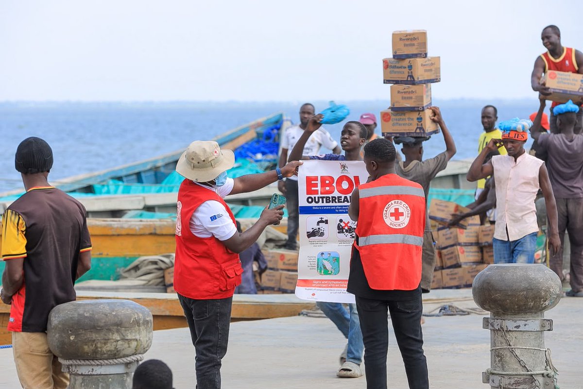 UgandaRedCross's tweet photo. 🟥Every conversation can save a life!
Along the shores of Lake Albert, in Ntoroko District, Uganda Red Cross Society, volunteers are engaging communities and travelers with vital health messages on Ebola Prevention. 

↪️The volunteers are focussing on 
🛑🦠 Ebola Prevention 
🧼 Promoting proper hand hygiene
📢 Sharing verified and trusted health information
🚶‍♂️ Engaging travelers and local communities
💬📲 Encouraging early reporting of symptoms

💡 As Uganda responds to the Ebola outbreak, community awareness remains one of the strongest defenses against further spread.

❤️‍🩹 Together, small actions protect entire communities.
Stay informed. Stay alert. Stay safe.

#EbolaResponseUG2026
 #CommunityEngagement #RiskCommunication
@MinofHealthUG
@ifrc
@IFRCAfrica