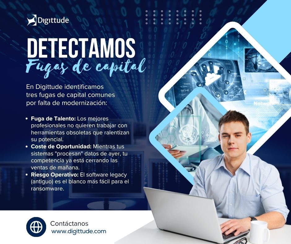 DigittudeS's tweet photo. En Digittude identificamos tres fugas de capital comunes por falta de modernización.

La pregunta no es cuánto cuesta transformar tu empresa, sino cuánto te está costando no hacerlo.

🌐 https://t.co/3F14JwvMl5
📧 contacto@digittude.com https://t.co/NaflX8bWJN