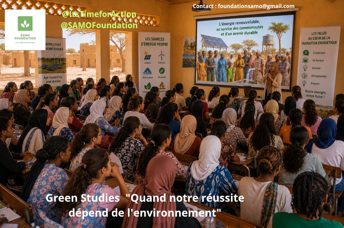 FoundationSamo's tweet photo. #GreenStudies 
# Quand notre réussite dépend de l'environnement

Étape 3 : Échange avec une experte en énergies renouvelables
@ItsTimeforAction

#ClimateAction 
#ClimateAdaptation 
#SustainableAction 
#SustainableFuture
@FoundationSamo https://t.co/bDIr7CUNBO