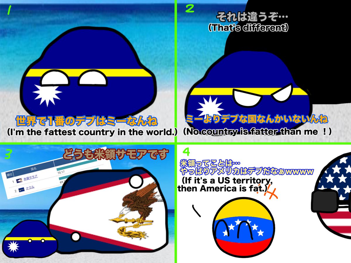 8surpq's tweet photo. 肥満率の順位が変わった
#ポーランドボール　#Polandball https://t.co/HeVWfByAA3