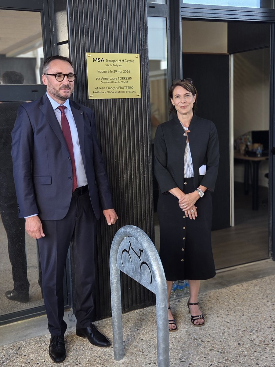 msa_dlg's tweet photo. Notre Pdt @jffruttero inaugure les nveaux locaux #msa_dlg de Périgueux, situés rue Louise Weiss, en présence de @ALTorresin, DG #CCMSA, des Administrateurs et de nbreuses personnalités dont Mme la @PDordogne, @speytavie, @MerillouSerge, @olivierdam1, M. le maire de @perigueux. https://t.co/ZgCVYtAdk3