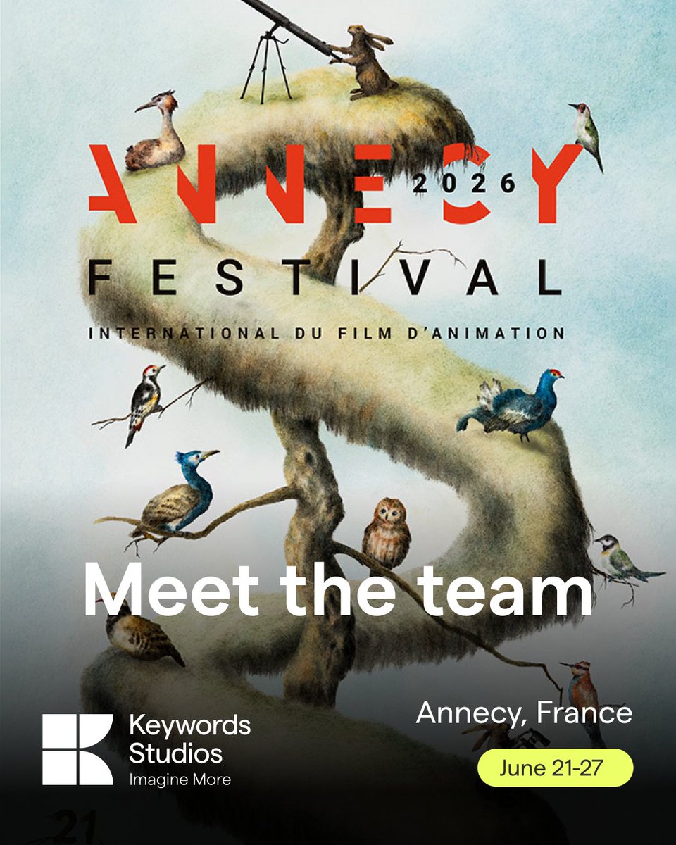 KeywordsStudios's tweet photo. We’re back at @annecyfestival and #AnnecyMifa to meet the studios, producers and partners shaping what’s next in animation.

From voice casting to music, sound design, editing, mixing and dubbing, our Media &amp; Entertainment team would love to chat: https://t.co/02R4QPsiX3 https://t.co/AB9oR1HvB9